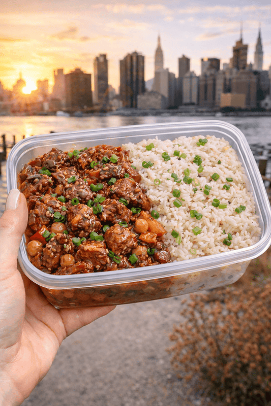 Honey Garlic Beef with Rice