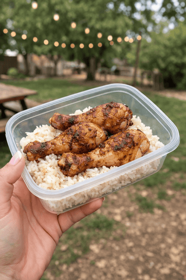 Roasted Chicken Drumsticks with Rice - Last Summer Catering