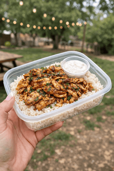 Chicken Shawarma Plate with Rice - Last Summer Catering