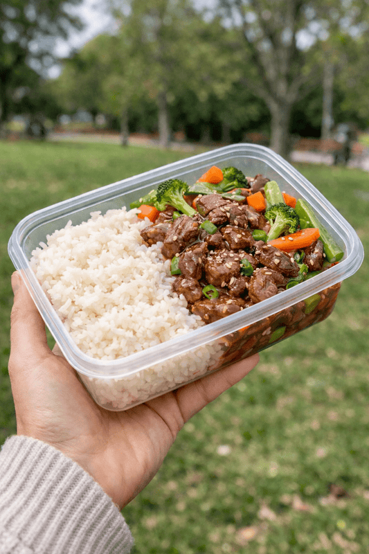 Teriyaki Beef with Vegetables & Rice - Last Summer Catering