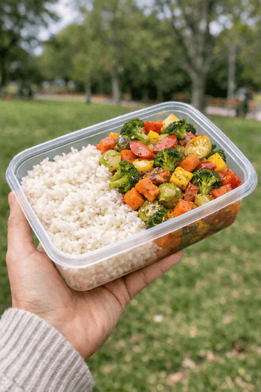 Roasted Vegetables with Rice - Last Summer Catering