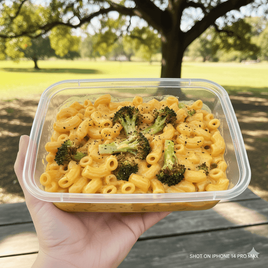 Mac & Cheese with Roasted Broccoli - Last Summer Catering