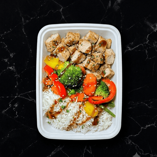 Teriyaki Chicken Bowl with Rice - Last Summer Catering