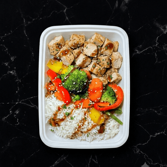 Teriyaki Chicken Bowl with Rice - Last Summer Catering