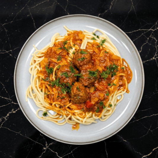 Spaghetti with Meatballs - Last Summer Catering