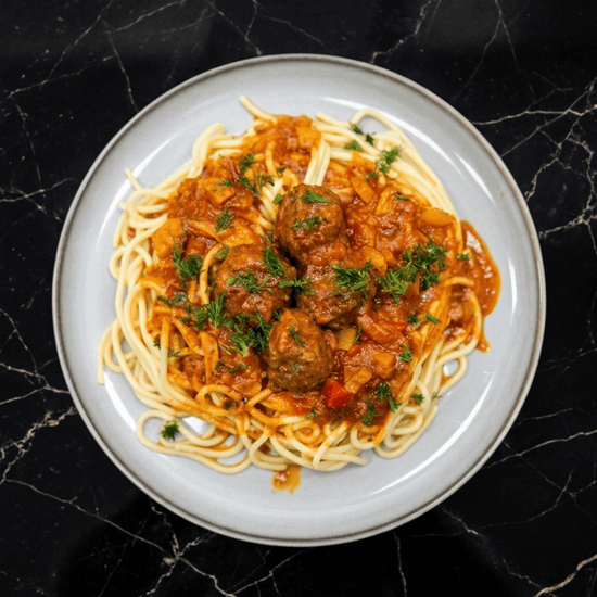 Spaghetti with Meatballs - Last Summer Catering